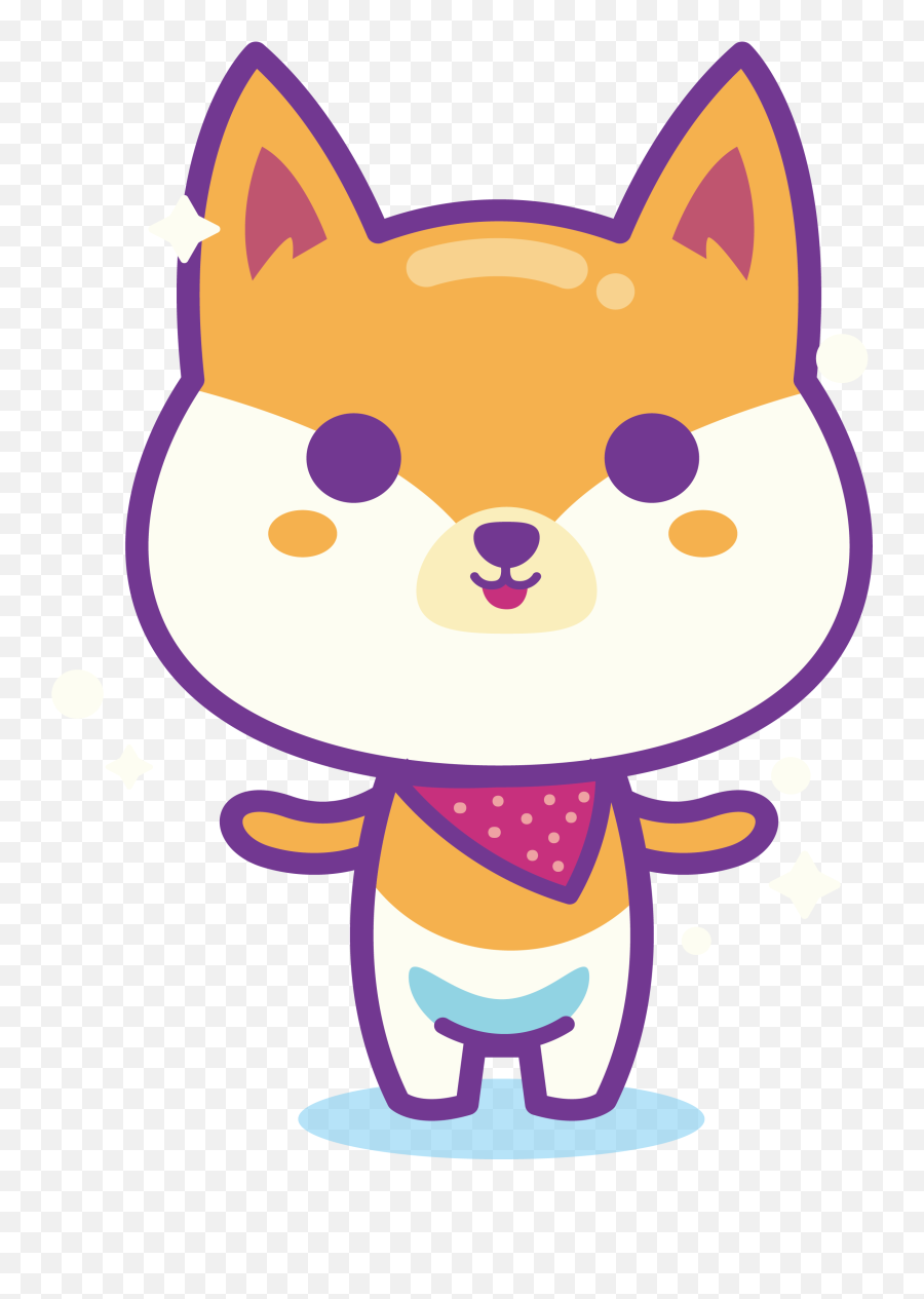 Shiba Inu Puppy Whiskers Cartoon Clip - Cute Puppy Cartoon Puppy Emoji,Cute Dog Clipart