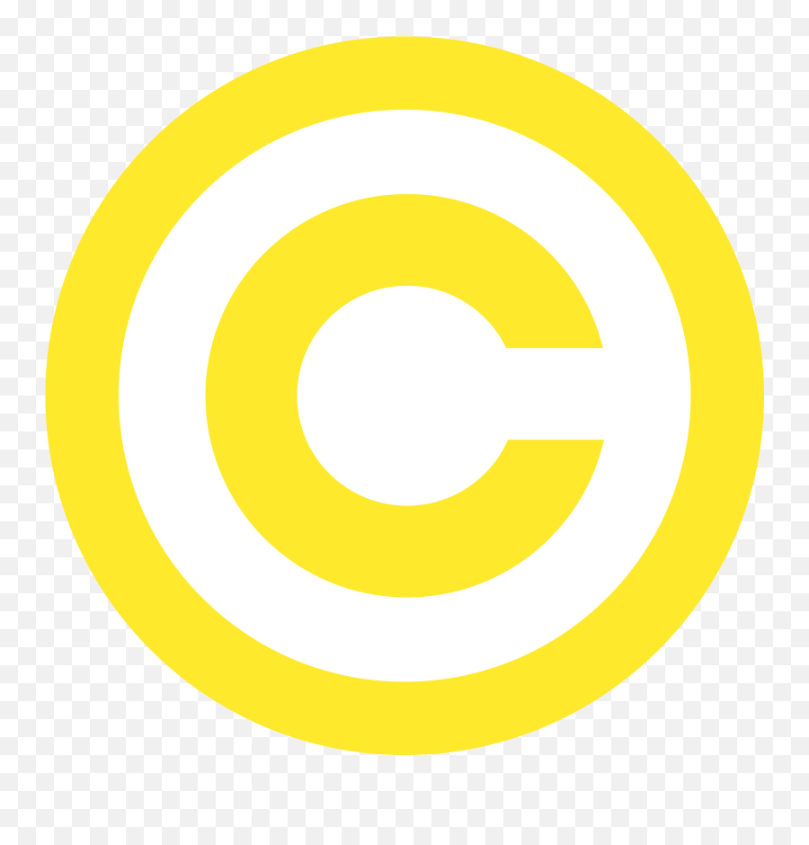 C Png - Yellow Copyright Logo Emoji,Yellow Clipart