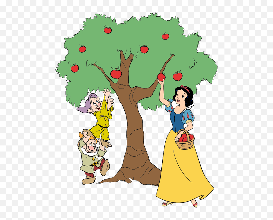 Season Clip Art - Snow White Picking An Apple Emoji,Fall Season Clipart