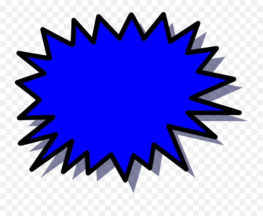 Blue Explosion Blank Pow Svg Vector Blue Explosion Blank Emoji,Pow Clipart