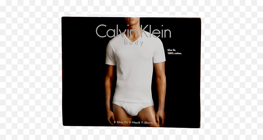 Calvin Klein White Slim - Fit Vneck Tshirts Threepack Emoji,Calvin Klein Logo T Shirt Mens