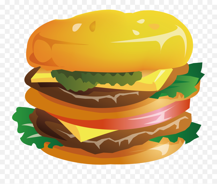 Big Burger Clipart Images Png - Cartoon Mcdonalds Big Mac Emoji,Burger Clipart