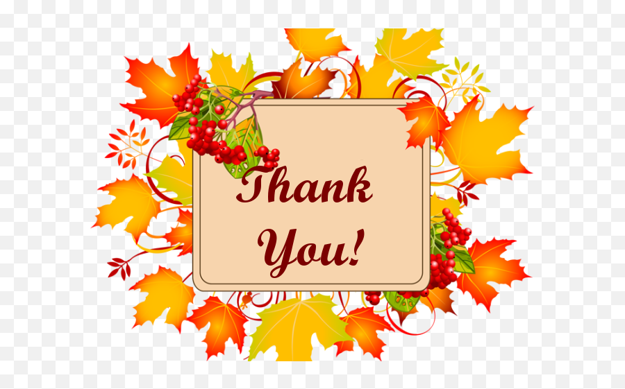 Thank You Clipart Autumn - Clip Art Images Of Thank You Emoji,You Clipart
