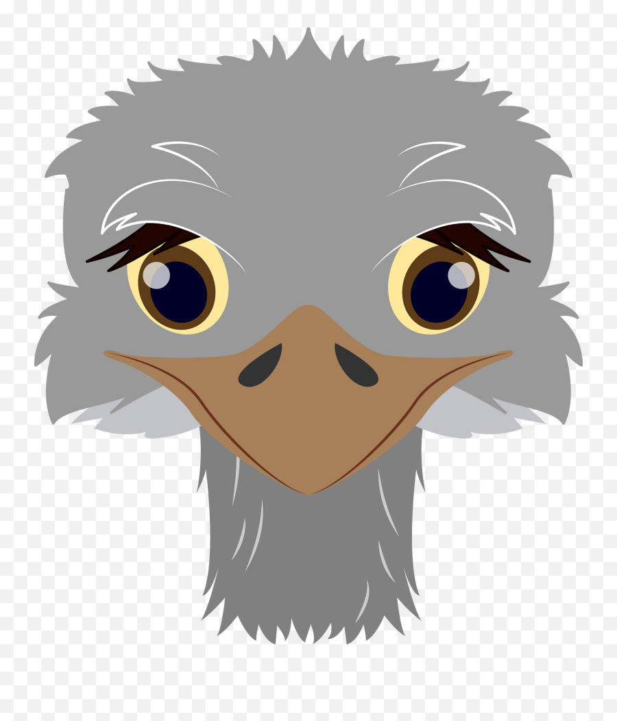 Ostrich Face Clipart - Ostrich Mask Emoji,Ostrich Clipart