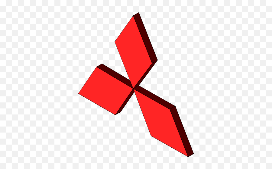 Mitsubishi Logo 3d Cad Model Library Grabcad - Vertical Emoji,Mitsubishi Logo