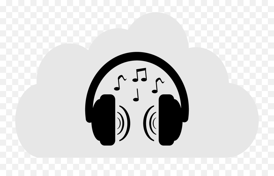 Download Hd Download Cloud Sound Medium - Headphones Music Clipart Emoji,Listening To Music Clipart