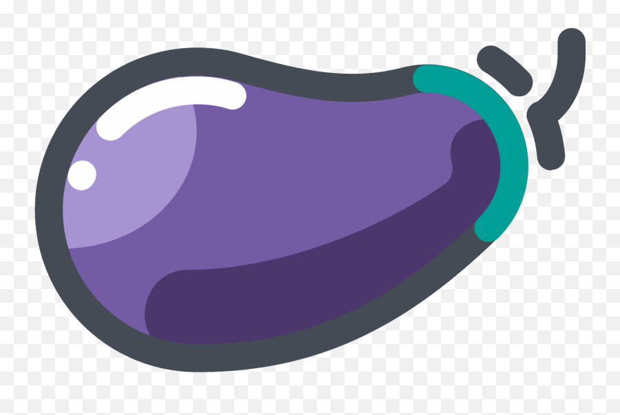 Eggplant Vector Curved - Eggplant Clipart Full Size Fresh Emoji,Eggplant Clipart