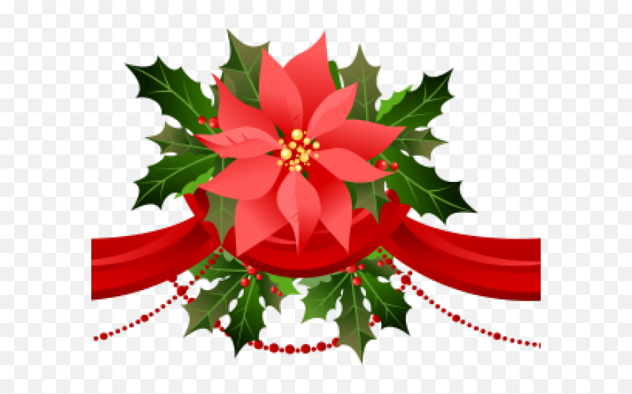 Poinsettia Clipart Borders - Webcam Overlay Christmas Free Png Emoji,Poinsettia Clipart