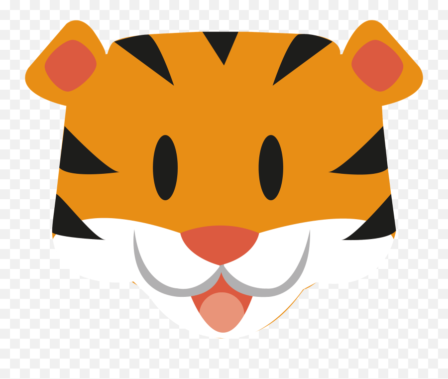 Baby Tiger Face Clipart - Tiger Face Clipart Emoji,Baby Face Clipart