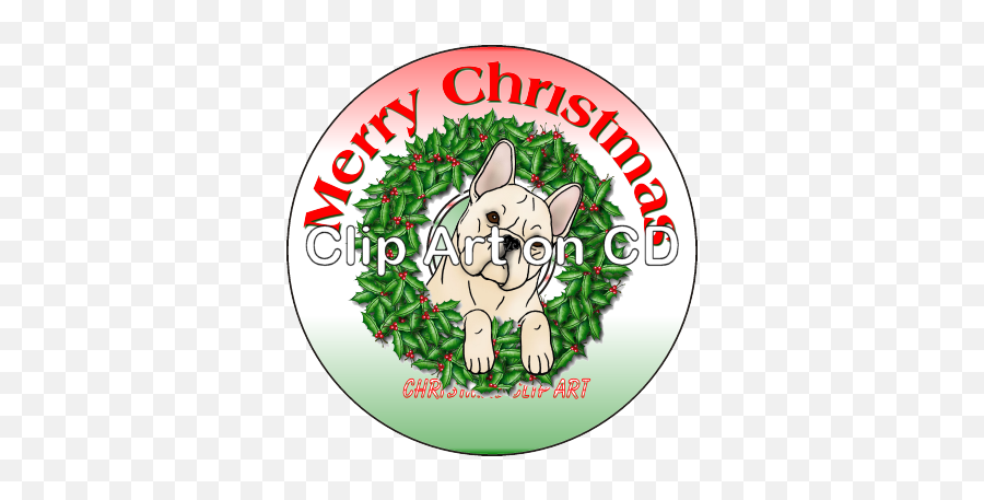 Clip Art On Cd - French Bulldog Christmas Clipart U2014 Argostar Dog Art Emoji,Bulldog Clipart