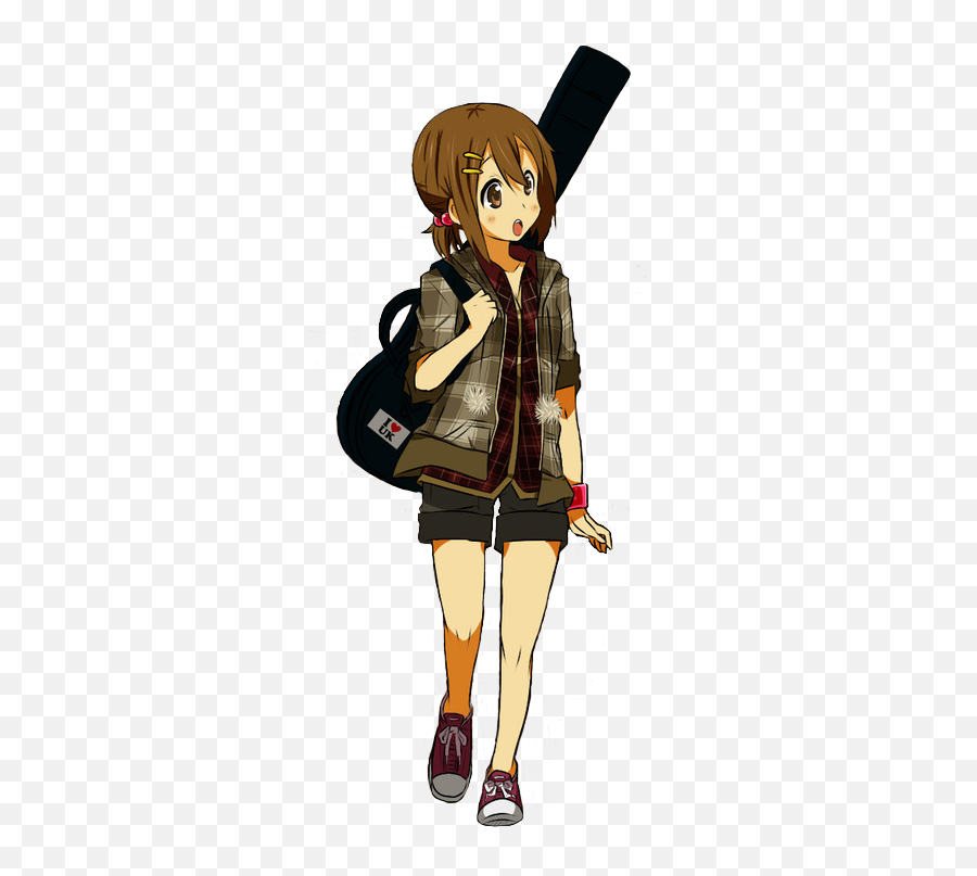 Download Png Yui Hirasawa K - On Cute Anime Anime Girl Guitar Anime Girl Guitar Png Emoji,Cute Anime Girl Transparent