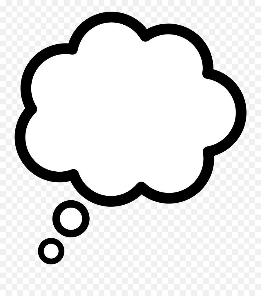 Thinking Bubble Png Transparent - Call Out Cloud Png Emoji,Cloud Clipart