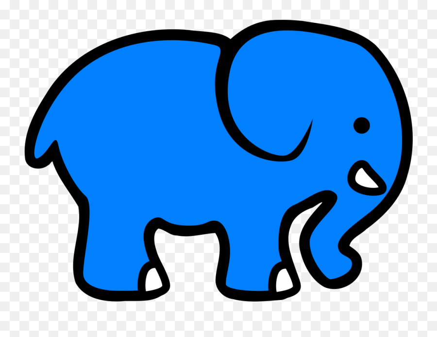 Elephant Clipart Download - Blue Cartoon Elephant Clip Art Emoji,Elephant Clipart
