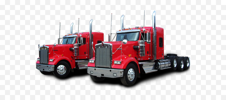Download 2 Red Trucks - Kenworth Trucks Full Size Png Emoji,Red Truck Png