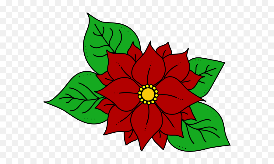 Julstjärna Blomma Illustration Gratis Stock Bild - Public Emoji,Altar Flowers Clipart