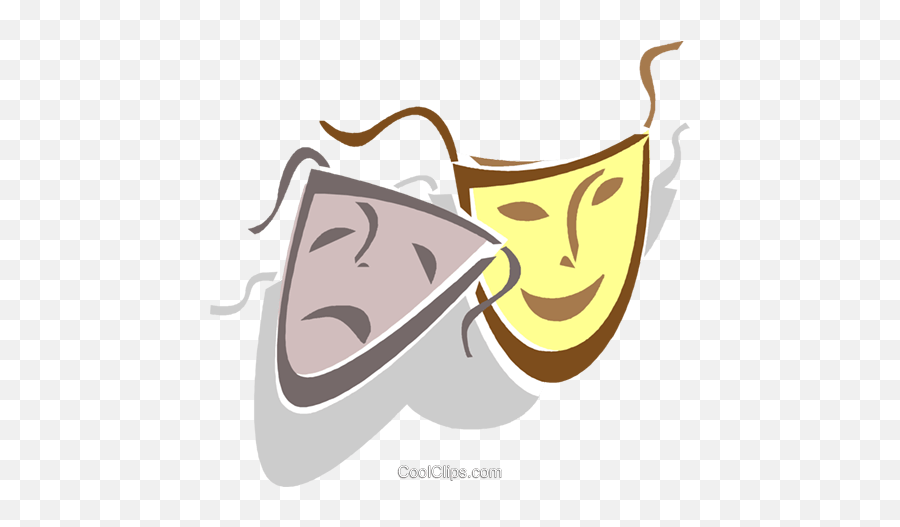 Drama Mask Royalty Free Vector Clip Art Illustration Emoji,Dramatic Clipart