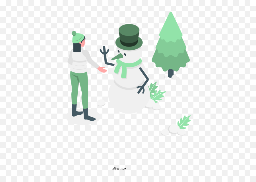 Nature Snowman Cartoon Pixel Art For Winter - Winter Clipart Emoji,Snowman Png Transparent