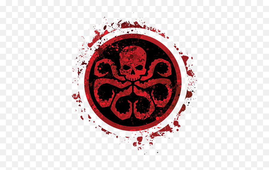 Marvel Hail Hydra Red Camo Ink Splat Logo Graphic Weekender Emoji,Hydra Logo Png