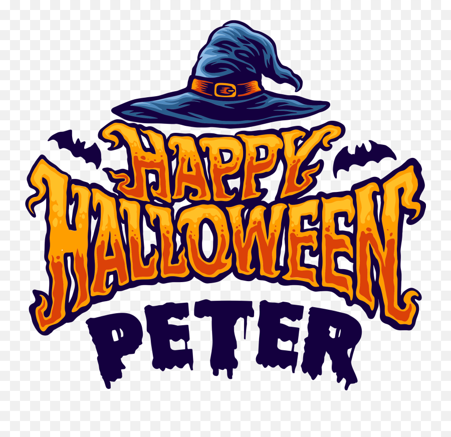 Personalized Happy Halloween Sticker - Witch Hat Emoji,Happy Halloween Png