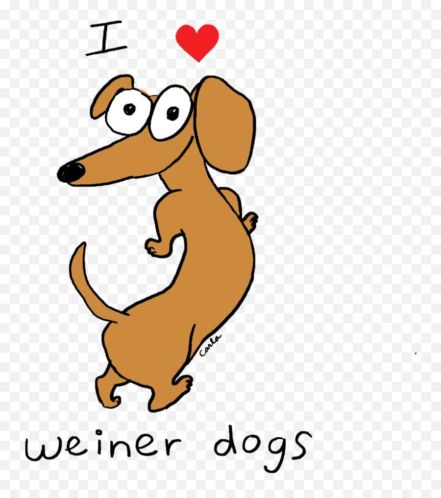 I Heart Dachshund Weiner Dogs - Funny Dachshund Svg Free Emoji,Dachshund Clipart