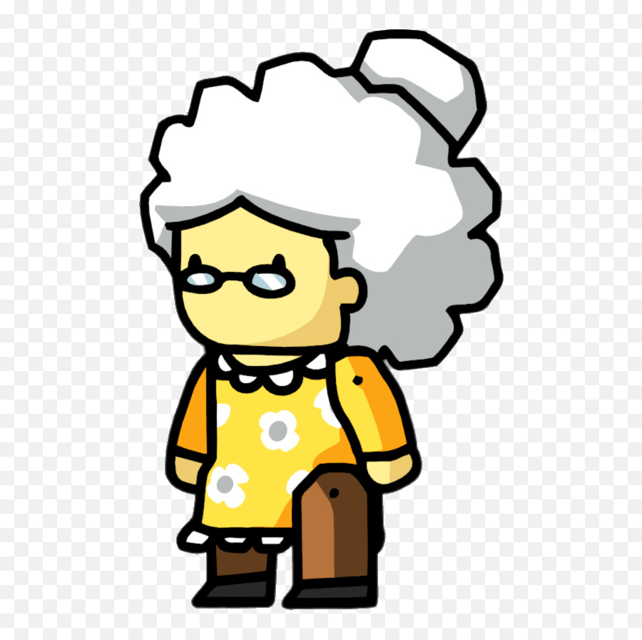 Scribblenauts Grandmother Transparent Png - Stickpng Transparent Background Png Clipart Scribblenauts Character Png Download Emoji,Grandma Png
