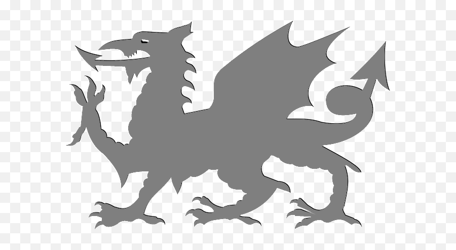 Download Silhouette Of Welsh Dragon - Welsh Dragon Welsh Dragon Clipart Emoji,Dragon Transparent Background