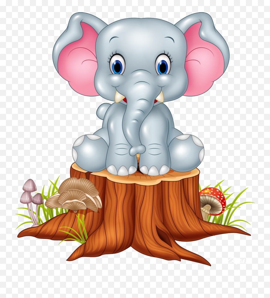 Cartoon Elephant Clip Art - Animal Png Download 10001061 Cute Cartoon Elephant Png Emoji,Baby Elephant Clipart