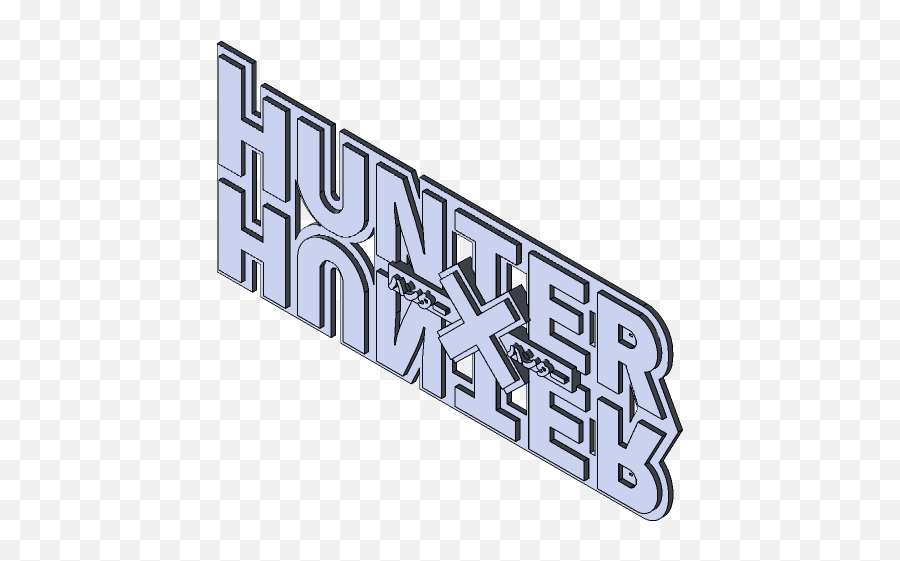 Hunter X Hunter Logo 3d Cad Model Library Grabcad Emoji,Hunter X Hunter Png