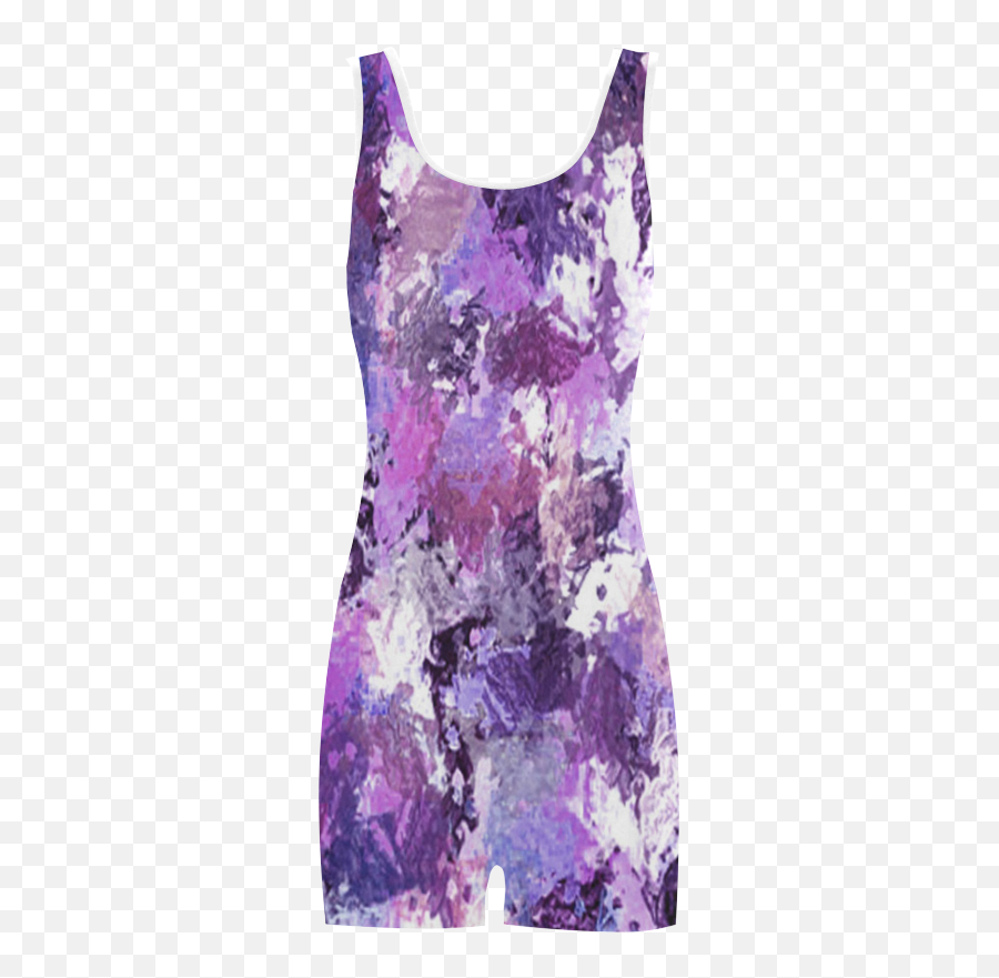 Download Purple Paint Splatter Classic One Piece Swimwear Emoji,Purple Paint Splatter Png