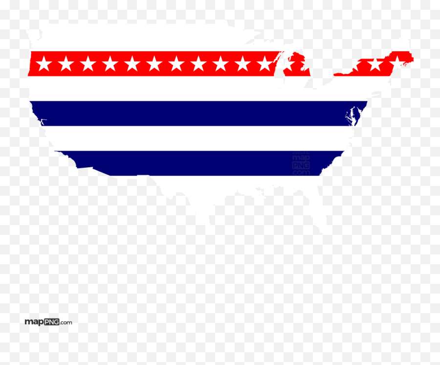 Usa Map Flag Theme Emoji,Usa Map Transparent