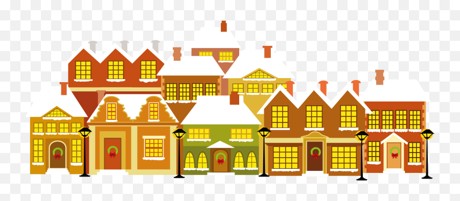 Christmas House Background Clipart - Transparent Christmas House Clipart Emoji,Background Clipart