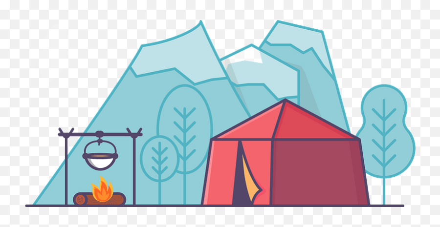 Camping Clipart - Language Emoji,Camping Clipart