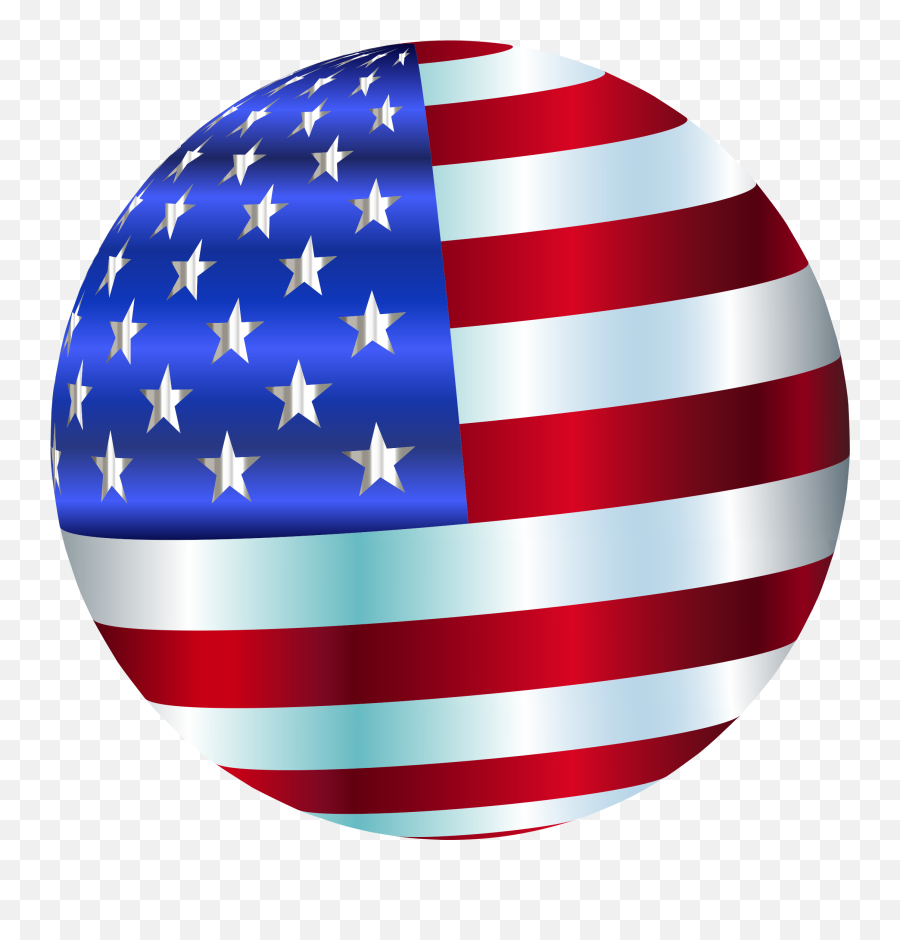 Clip Art Us Flag Picture Library Library Clipart - Circular Usa Flag Sphere Png Emoji,American Flag Transparent Background
