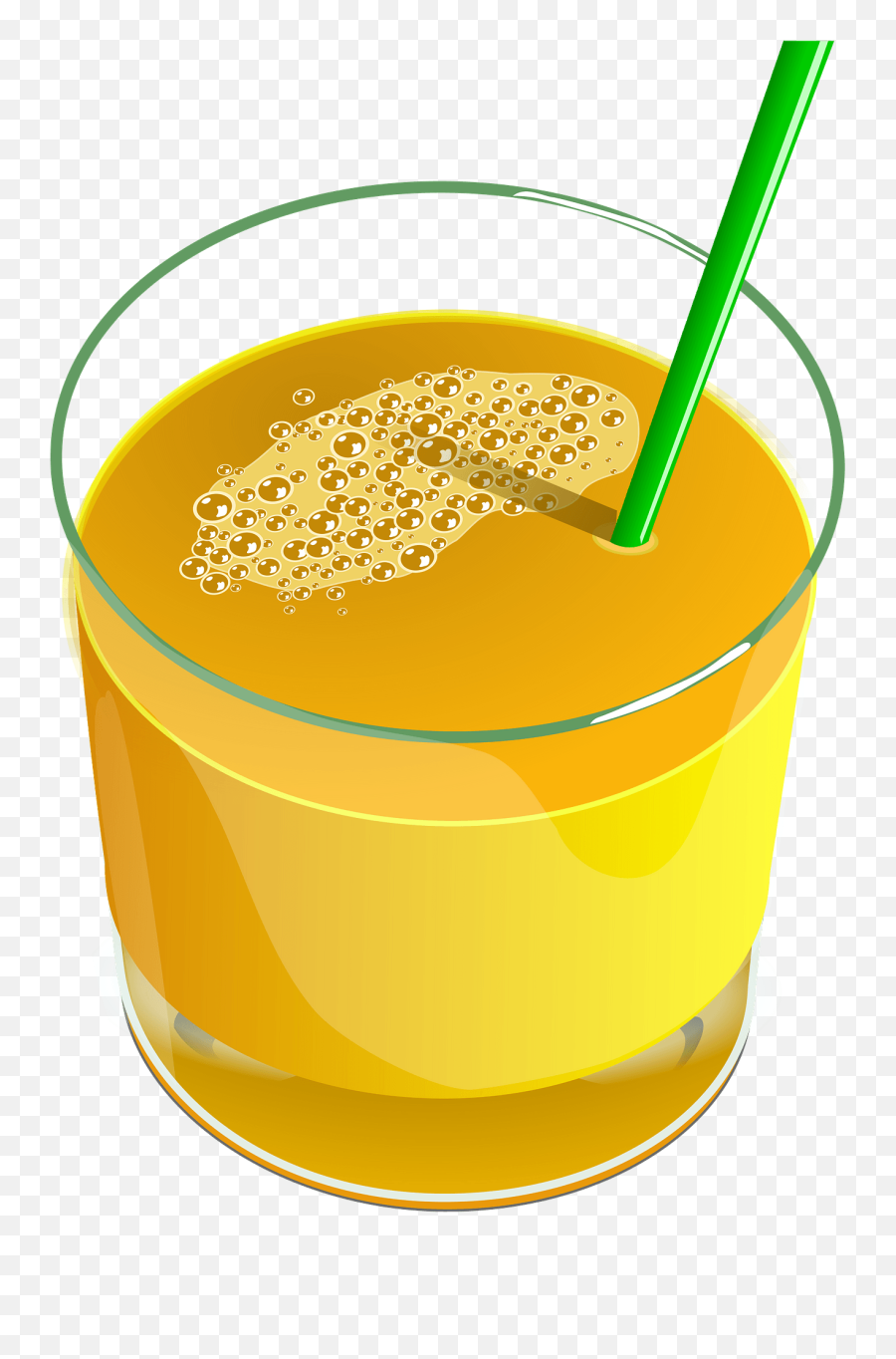 Orange Juice With A Green Straw Clipart - Orange Juce Cartoon Transparent Cup Emoji,Straw Clipart