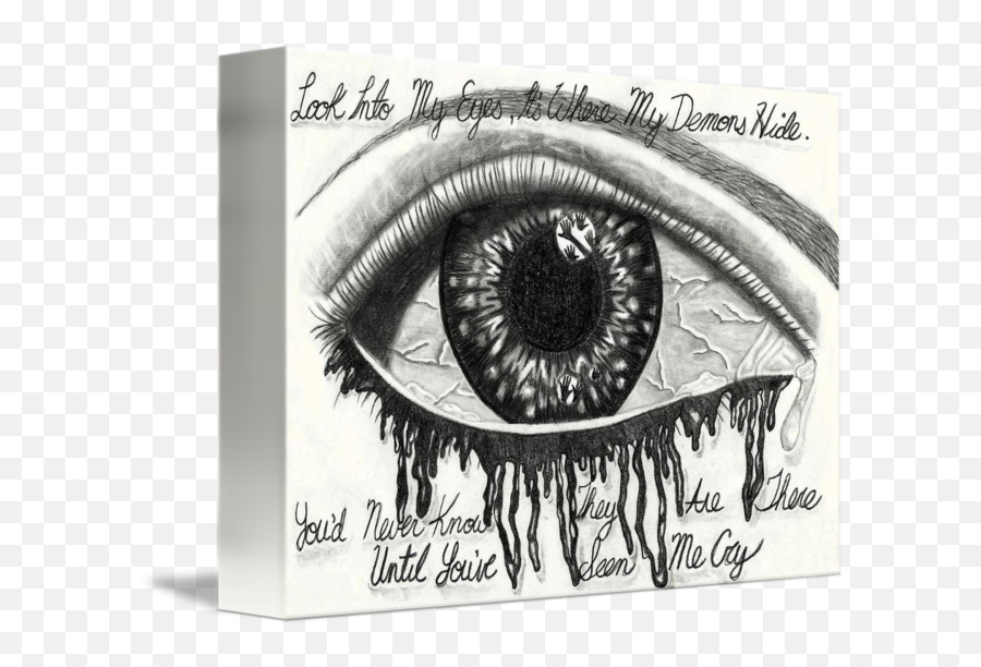 Download Hd Svg Download Demons In My Eyes By Joce Ruston - Poster Eye Donation Drawing Emoji,Demon Eyes Png