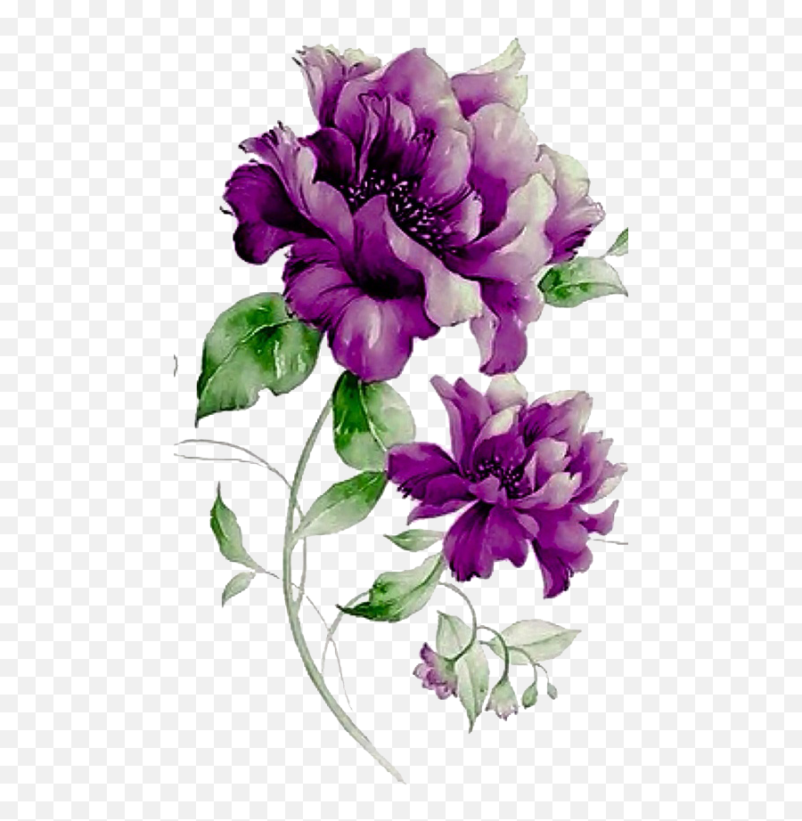 Free Transparent Flower Png Download - Purple Flowers Design Png Emoji,Purple Flower Transparent