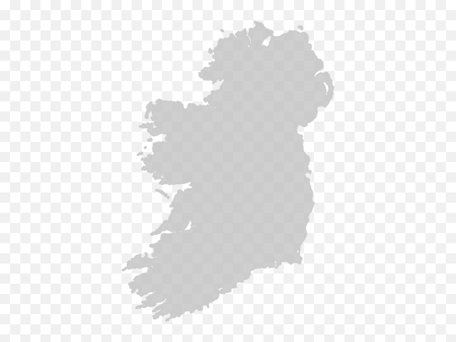 Grey Filled Map Of Ireland Clip Art At - Map Of Ireland Basic Emoji,Ireland Png