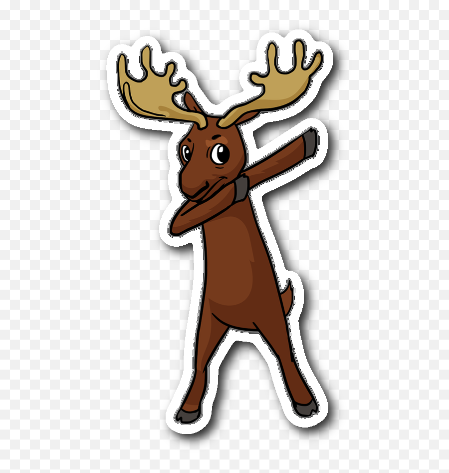 Moose Sticker For Car Bumper Canada Animal Lover Gifts - Moose Sticker Clipart Emoji,Moose Clipart
