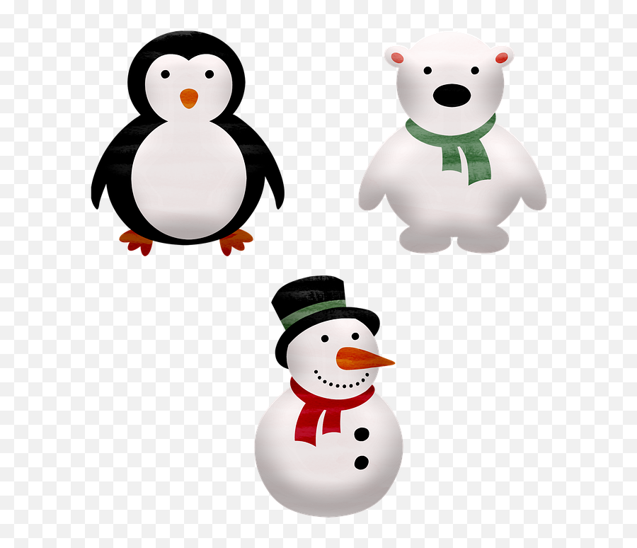 Free Photo Animals Snowman Penguin Polar Bear Winter Animals Emoji,Snowman Png Transparent