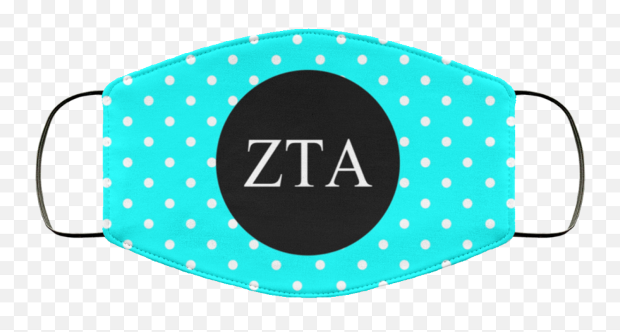 Zeta Tau Alpha Polka Dots Face Mask U2014 Greeku Emoji,Zeta Tau Alpha Logo