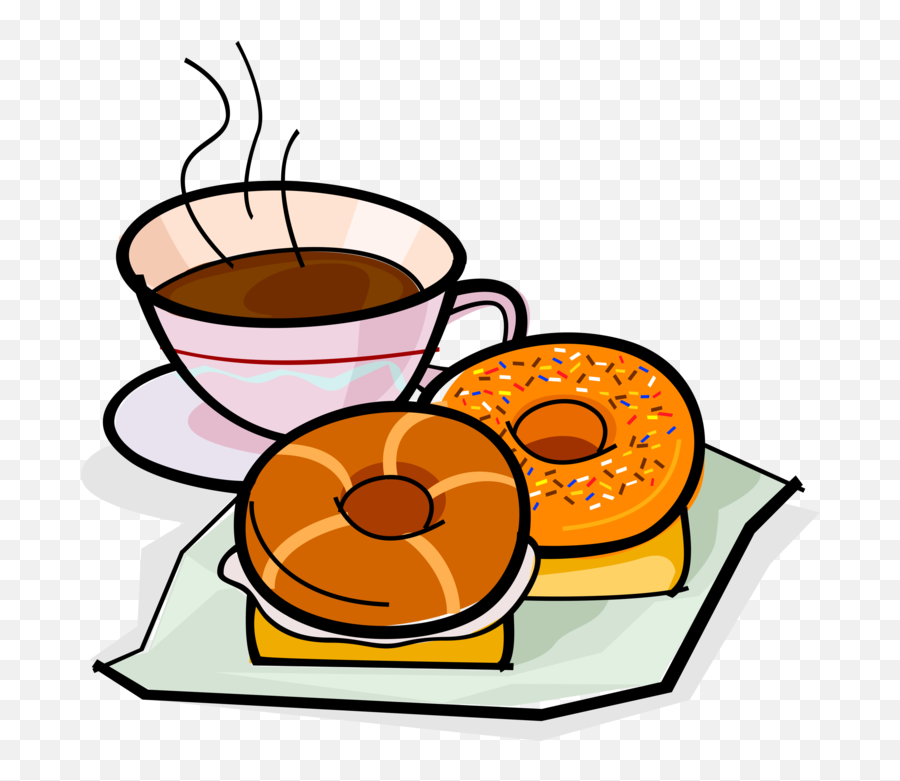 Picture Transparent Library Bagel Drawing Coffee Donut - Clip Art Coffee And Donuts Emoji,Coffee Clipart