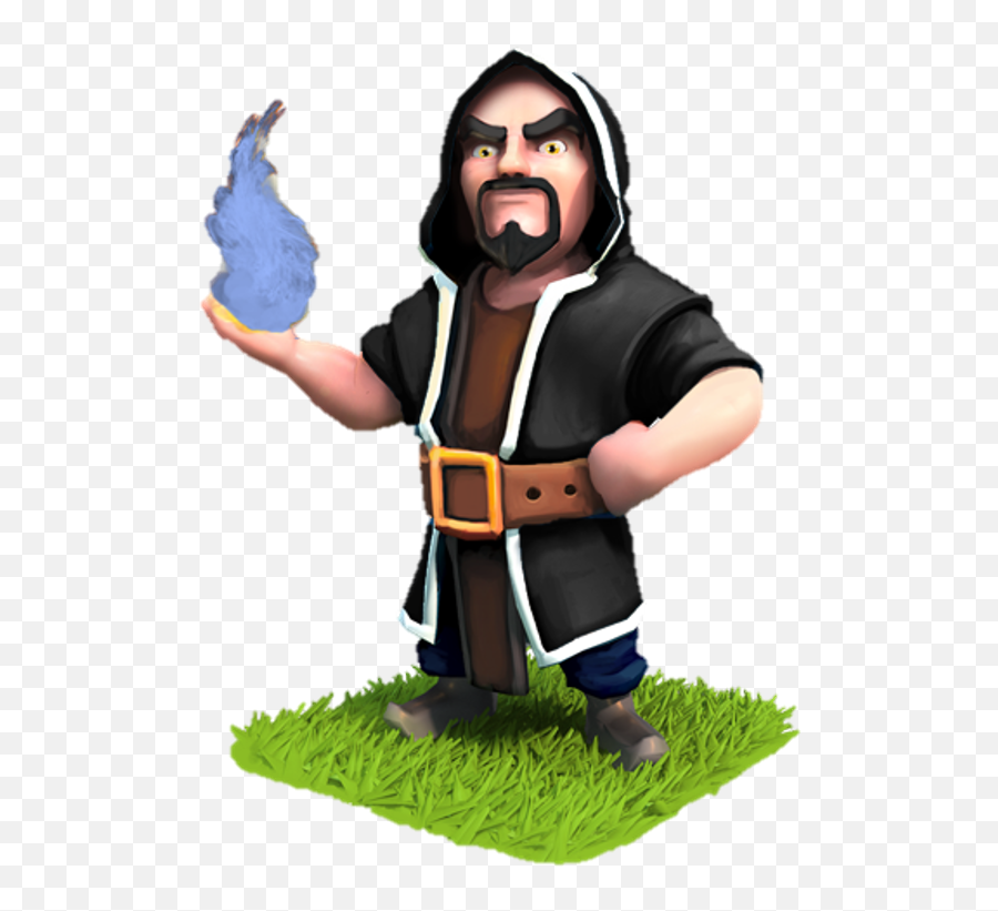 A Wizard Ready To Fight At Level 5 - Fire Wizard Clash Royale Emoji,Clash Of Clans Logo