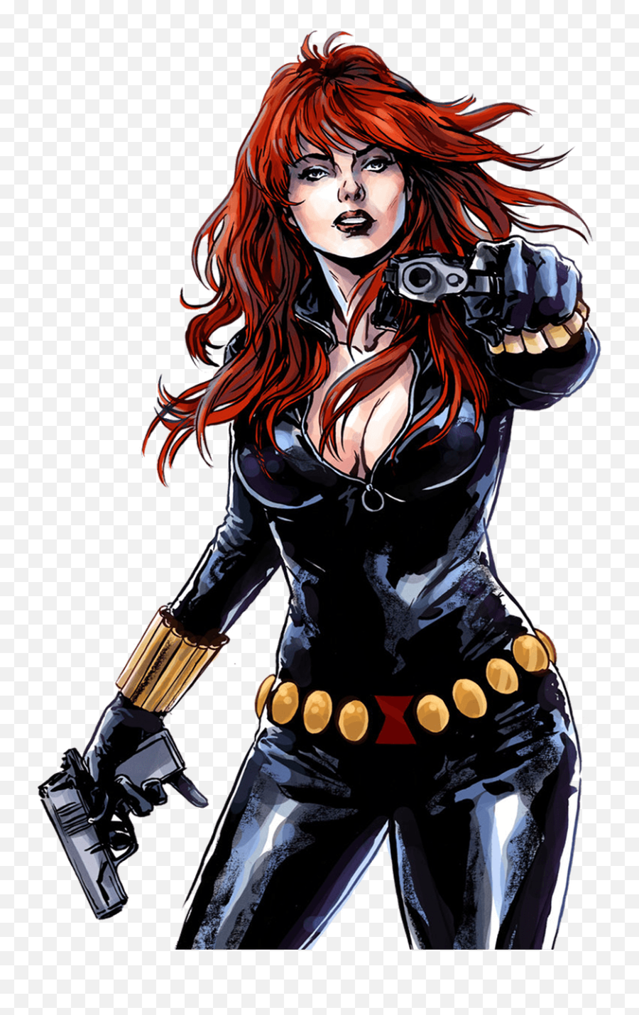 Black Widow Png Clipart - Comic The Black Widow Emoji,Black Widow Png