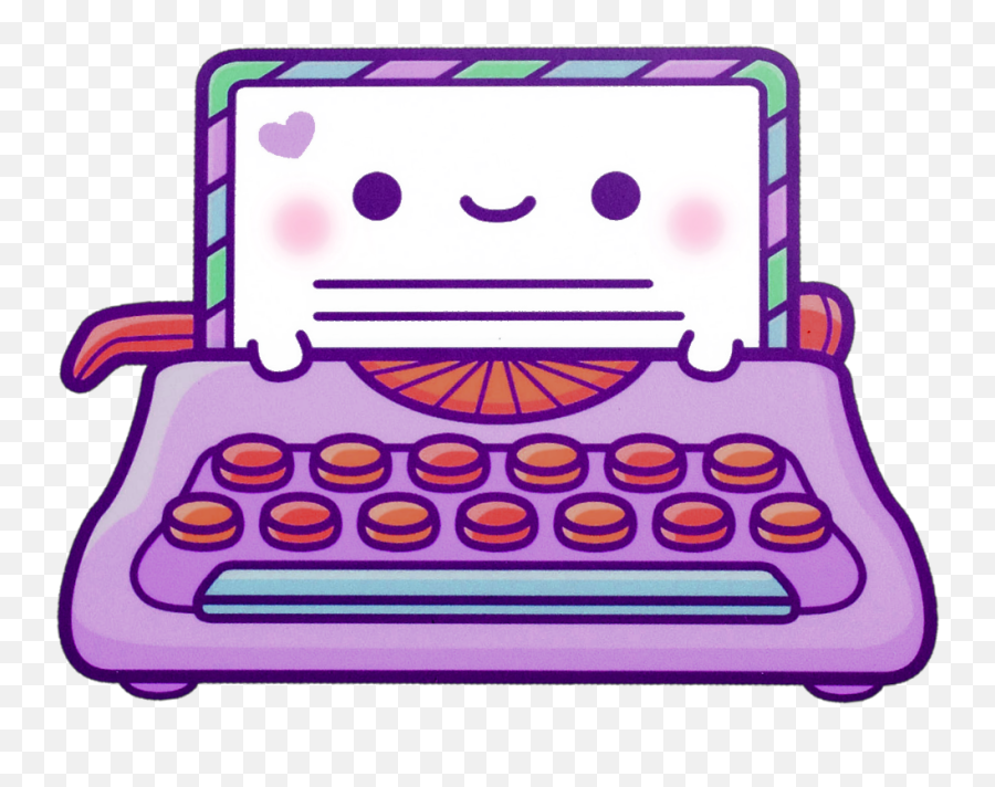 Report Abuse - Kawaii Typewriter Clipart Emoji,Typewriter Clipart