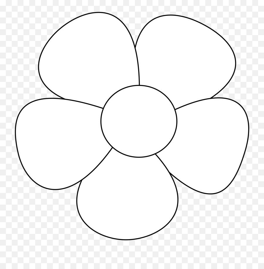 Library Of Single Flower Banner Black And White Png Files - Dot Emoji,Flower Clipart Black And White