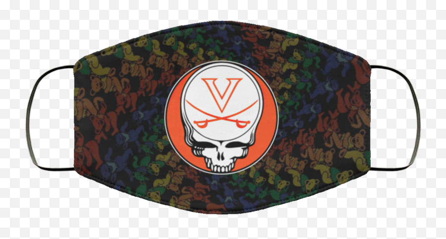 Virginia Cavaliers Grateful Dead Face Mask - Facemask Harley Davidson Emoji,Virginia Cavaliers Logo