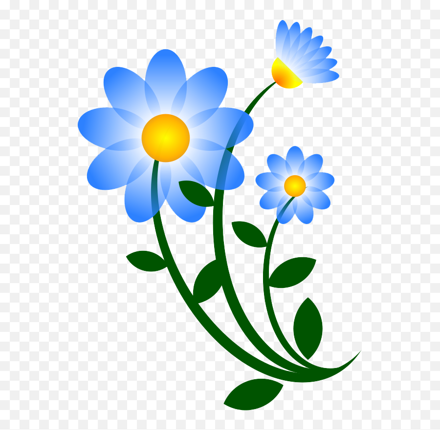 Floral Clip Art Images Free Download - Blue Flower Clipart Emoji,Free Floral Clipart