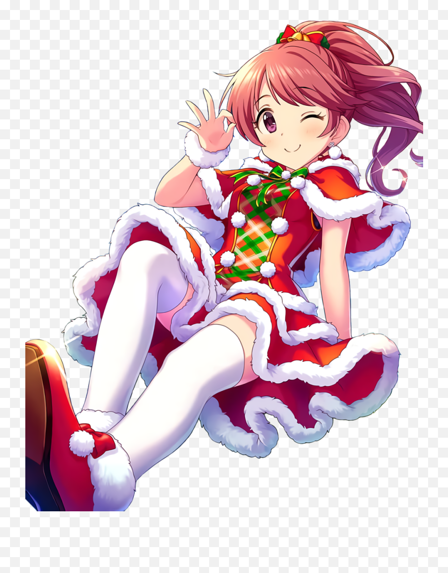 Aesthetic Anime Girl Background Png Png Mart - Cute Anime Girl Christmas Profile Emoji,Cute Anime Girl Transparent