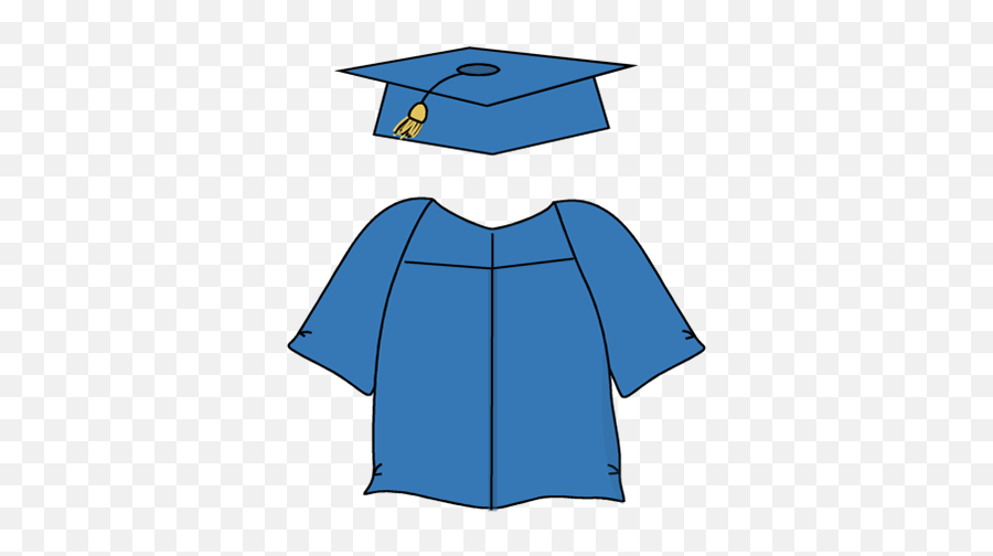 Free Graduation Cap Blue Clipart - Graduation Gown Clipart Emoji,Graduation Cap Clipart