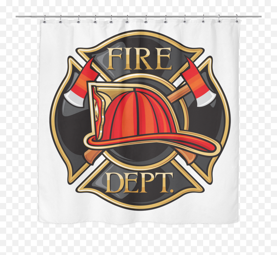 Fire Dept Shower Curtain Fire Dept Logo Firefighter Fire Emoji,Fire Dept Logo Vector